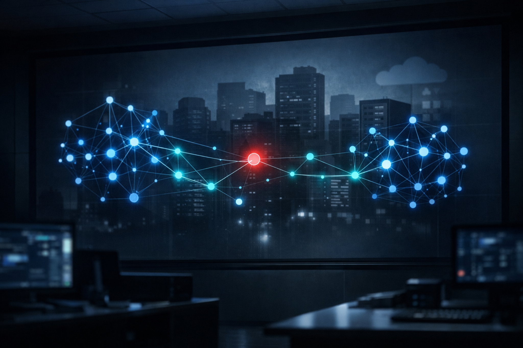 Branching attack path visual